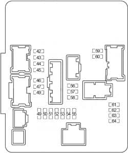 Infiniti Q60 - fuse box diagram - engine compartment fuse box no. 1