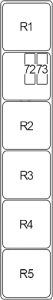 Infiniti QX60 - fuse box diagram - engine compartment relay box no. 1