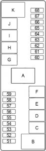 Infiniti I30 - fuse box diagram - engine compartment fuse box