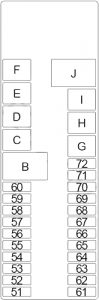 Infiniti I30 - fuse box diagram - engine compartment fuse box