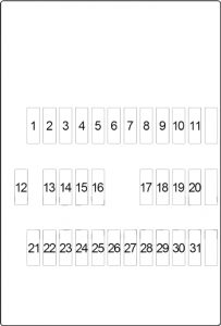 Infiniti I30 - fuse box diagram - passenger compartment fuse box