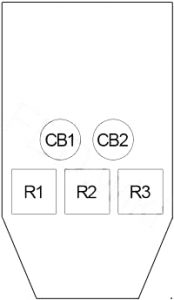 Infiniti J30 - fuse box diagram - passenger compartment relay box 
