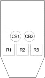 Infiniti J30 - fuse box diagram - passenger compartment relay box 