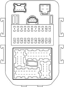 Infiniti Q45 - fuse box diagram - passenger compartment fuse box no. 1