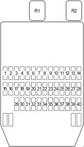 Infiniti Q45 - fuse box diagram - passenger compartment fuse box