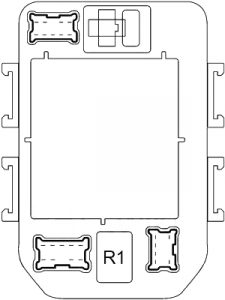 Infiniti Q45 - fuse box diagram - passenger compartment relay box