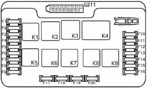 Схема предохранителей и реле ВАЗ 2114, 2115, 2113