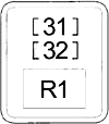 Acura RL - fuse box diagram - passenger compartment relay box no. 2