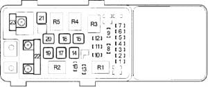 Acura TL - fuse box diagram - engine compartment fuse box