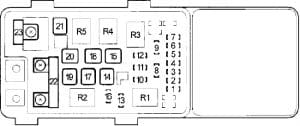 Acura TSX - fuse box diagram - engine compartment fuse box