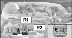 BMW X1 (E84) - fuse box diagram - engine compartment - variable valve Gear