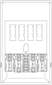 BMW X5 - fuse box diagram - passenger compartment box no. 2 (passenger's side - body domain controller)