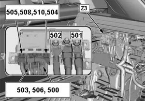 BMW X5 - fuse box diagram - power distribution box (luggage compartment)