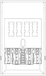 BMW X7 - fuse box diagram - passenger compartment box no. 2 (passenger's side)