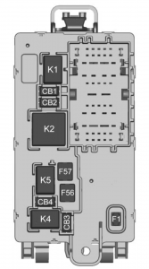 Chevrolet Silverado mk4 - fuse box diagram - instrument panel (left side - back)