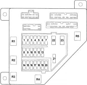 Chrysler Concorde - fuse box diagram - passenger compartment fuse box