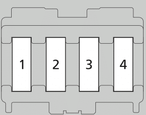 Honda E - fuse box diagram - driver side interior (fuse box B)