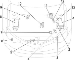 Toyota RAV4 (XA40) - fuse box diagram - engine compartment