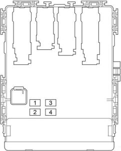 Toyota RAV4 (XA40) - fuse box diagram - passenger compartment fuse box