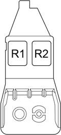 Toyota RAV4 (XA40) - fuse box diagram - passenger compartment relay box