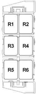 Jeep Compass - fuse box diagram - relay box (2007 - 2008)