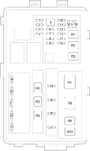 Lexus IS 220d - fuse box diagram - engine compartment fuse box no. 1