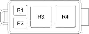 Lexus IS 220d - fuse box diagram - engine compartment relay box