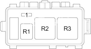 Lexus LS 460 - fuse box diagram - engine compartment relay box no. 1
