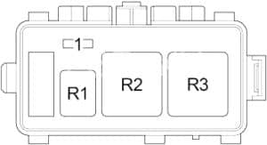 Lexus LS 460 - fuse box diagram - engine compartment relay box no. 1