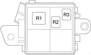 Lexus LS 460 - fuse box diagram - engine compartment relay box no. 2