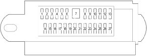 Lexus LS 460 - fuse box diagram - passenger compartment fuse box no. 1 (driver side)