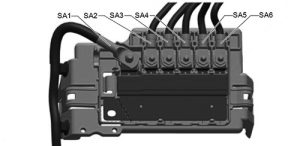 Audi A1 (GB) - fuse box diagram - engine main fuses (-SA-)