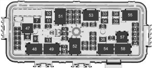 Cadillac CT4 - fuse box diagram - engine compartment fuse box