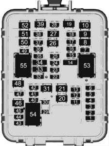 Cadillac CT4 - fuse box diagram - luggage compartment fuse box