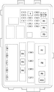 Lexus GS 300 - fuse box diagram - engine compartment fuse box no. 1