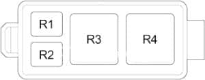 Lexus GS 300 - fuse box diagram - engine compartment relay box no. 1