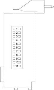 Lexus GS 300 - fuse box diagram - luggage compartment fuse box no. 1