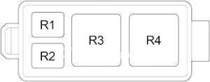 Lexus GS 430 - fuse box diagram - engine compartment relay box no. 1