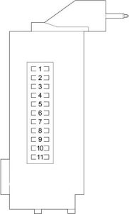 Lexus GS 430 - fuse box diagram - luggage compartment fuse box no. 1