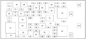 Cadillac DeVille - fuse box - diagram rear underseat