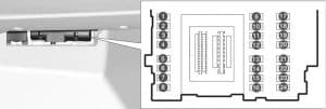 Volvo S60 - fuse box diagram - under the glovebox no. 2