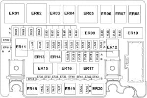 GAC GA6 - fuse box diagram - engine compartment