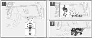 Volvo C30 - fuse box diagram - compartment