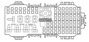 MG ZS EV (2019 - 2021) - fuse and relay box diagram - passenger compartment fuse box