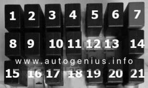 Mitsubishi Colt (Z30; 2009 - 2012) - fuses and relay box diagram - passenger compartment (relays)