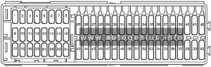 Volkswagen Polo (6R/MK5; 2009 - 2017) - fuses and relay box diagram - passenger compartment