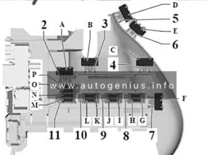 Volkswagen Passat (B9; 2024 - 2025) - fuse and relay box diagram - individual fuses (LHD)