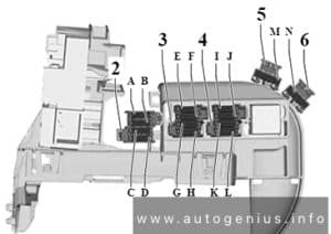 Volkswagen Passat (B9; 2024 - 2025) - fuse and relay box diagram - individual fuses (RHD)