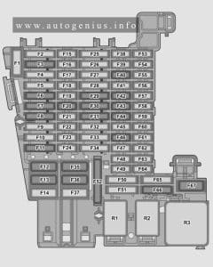 Volkswagen Caddy (SB; 2021 - 2023) - fuse box diagram - passenger compartment